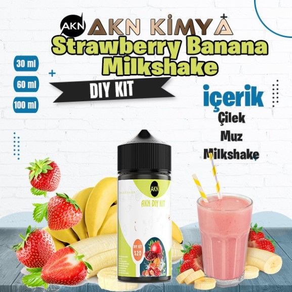 Strawberry Banana Milkshake Dıy Kit Aroma