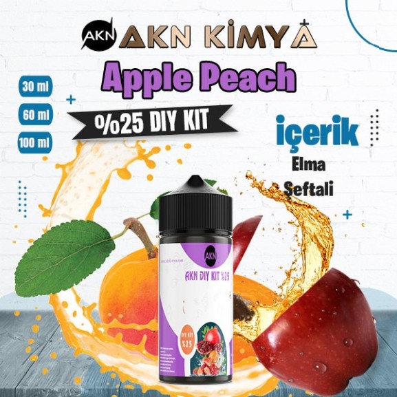%25  Apple Peach Yüksek Aroma Dıy-Kit