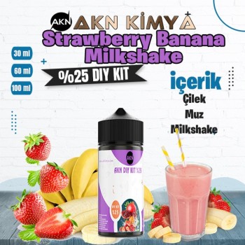 %25 Strawberry Banana Milkshake Yüksek Aroma Dıy Kit
