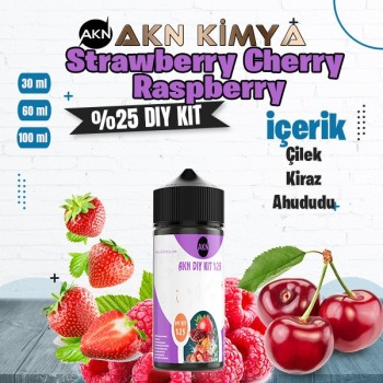 %25  Strawberry Cherry Raspberry Yüksek Aroma Dıy-Kit 